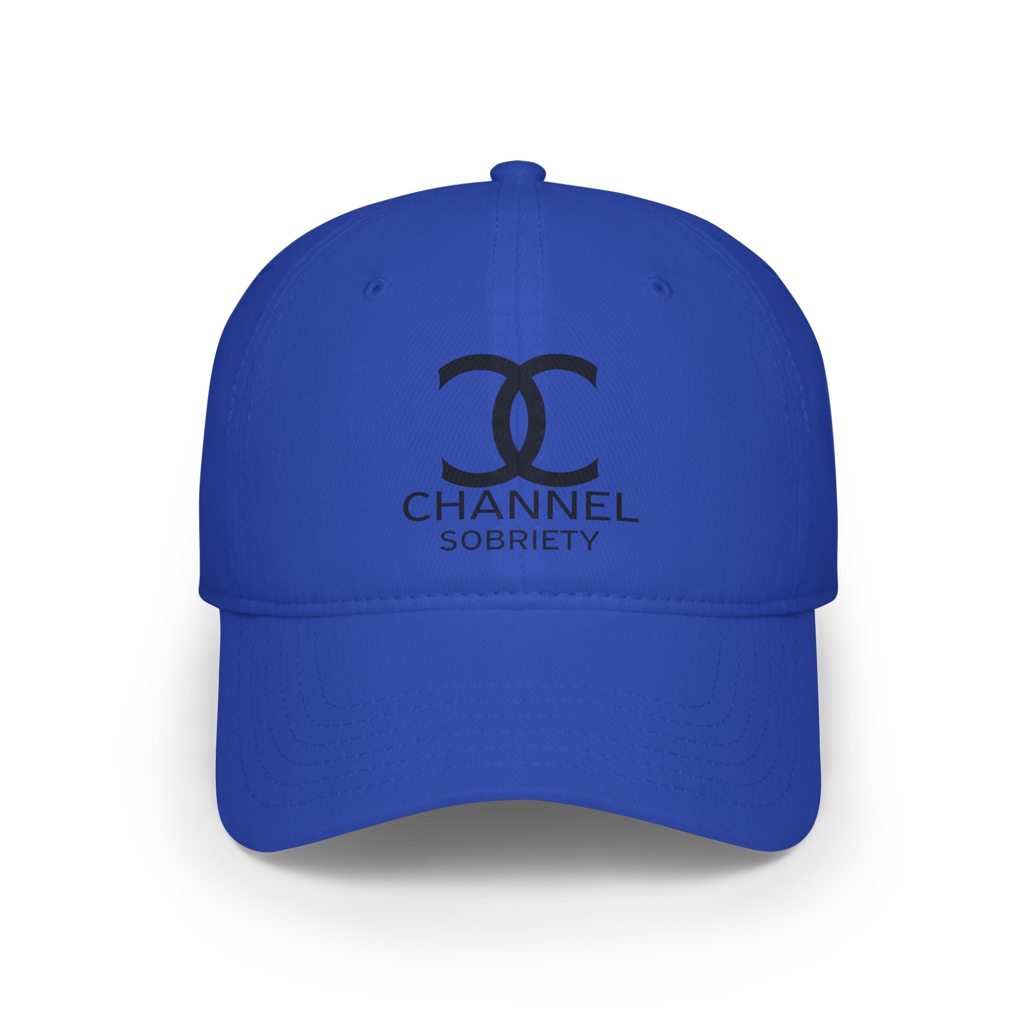 Channel Sobriety Luxury-Like High Fashion Fun Humor Motivational Inspired AA NA 12-step Sober Recovery Gift Low Profile Baseball Cap