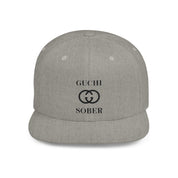 Guchi Sober Luxury-Like High Fashion Fun Humor Motivational Inspired AA NA 12-step Sobriety Recovery Gift Flat Bill Snapback