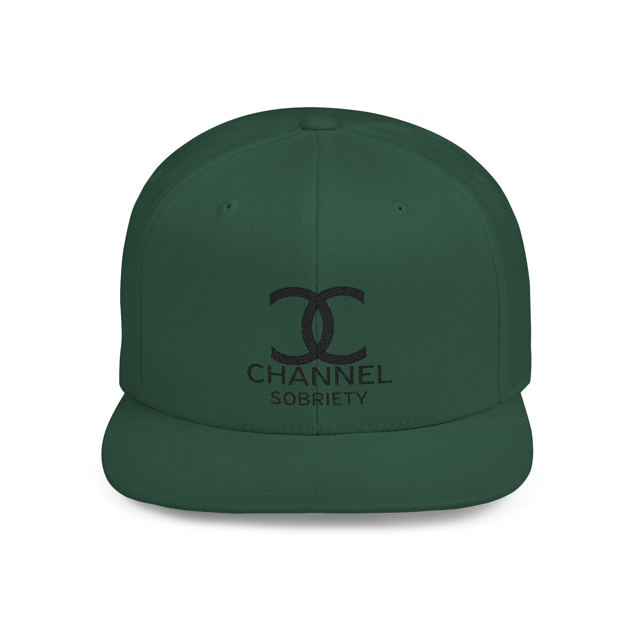 Channel Sobriety Luxury-Like High Fashion Fun Humor Motivational Inspired AA NA 12-step Sober Recovery Gift Flat Bill Snapback