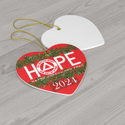 HOPE AA NA Circle Triangle Logo No Matter What One Day at a Time Slogans Sayings Happy Joyful Free 12-Step Rehab Recovery Support Motivational Inspired Gifts Holiday Christmas Tree Ceramic Ornament, 4 Shapes