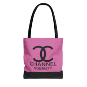 Channel Sobriety Luxury-like High Fashion Fun Humor Motivational Inspired AA NA 12-step Recovery Gift Tote Bag