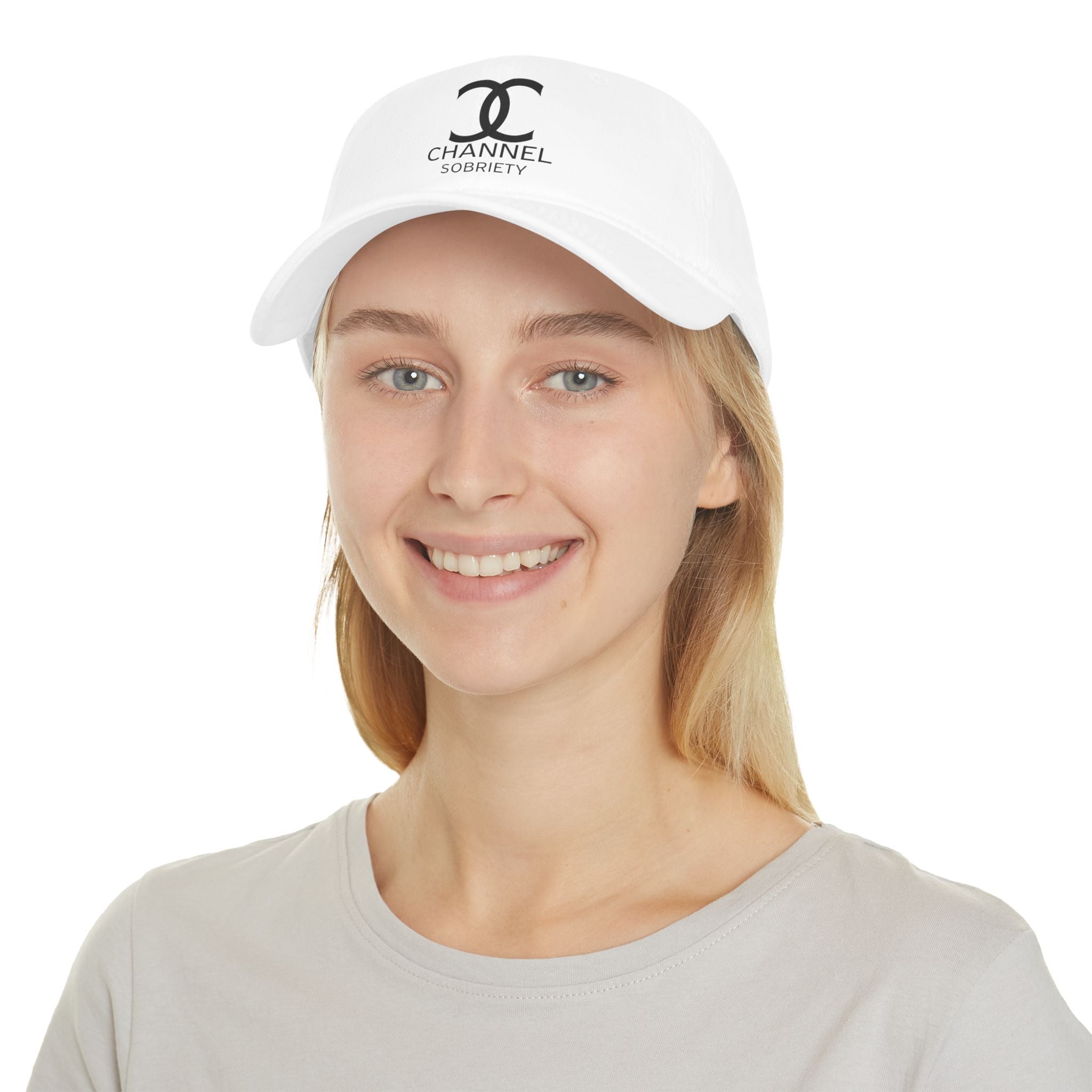 Channel Sobriety Luxury-Like High Fashion Fun Humor Motivational Inspired AA NA 12-step Sober Recovery Gift Low Profile Baseball Cap