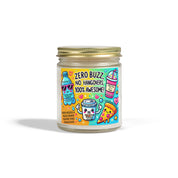 Zero Buzz 100% Awesome Clean and Sober AA NA Fun Colorful Sobriety Recovery Street Art 12-step Gifts Scented Candles, Coconut Apricot Wax (4oz, 9oz)