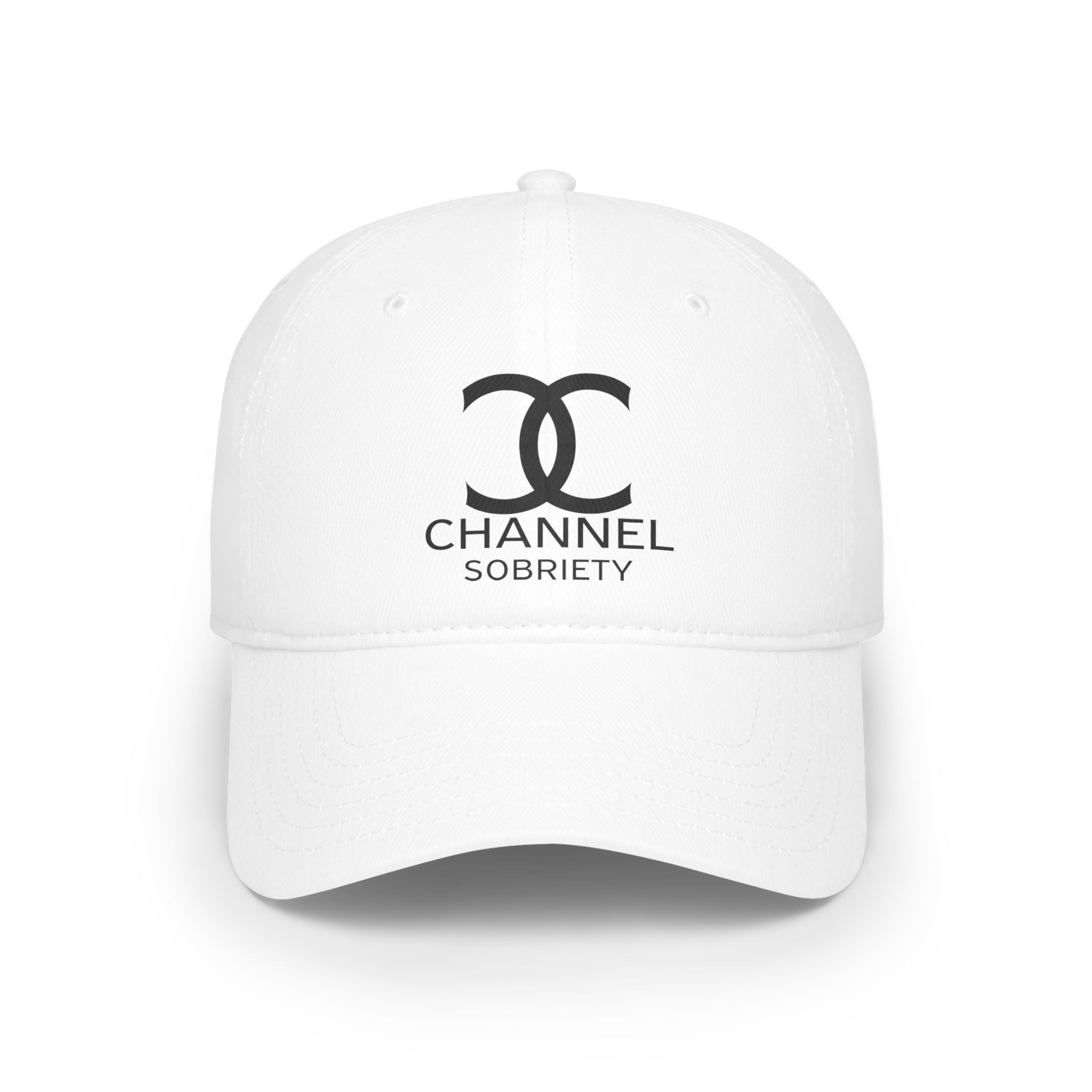 Channel Sobriety Luxury-Like High Fashion Fun Humor Motivational Inspired AA NA 12-step Sober Recovery Gift Low Profile Baseball Cap