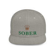 Sober Luxury-Like High Fashion Fun Humor Motivational Inspired AA NA 12-step Sobriety Recovery Gift Flat Bill Snapback