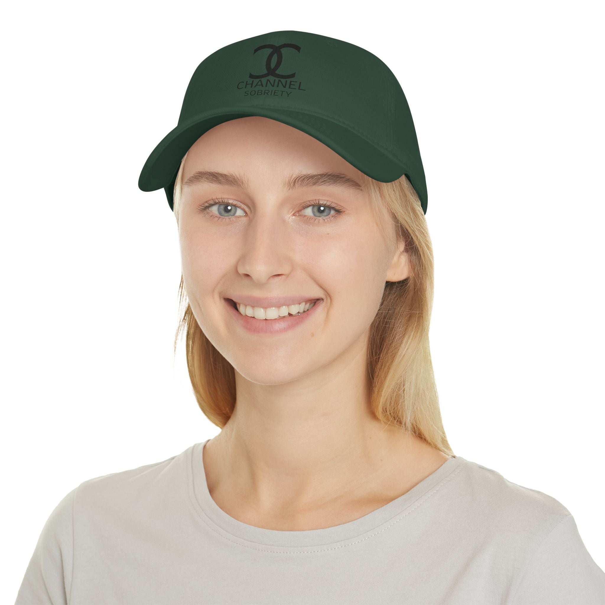 Channel Sobriety Luxury-Like High Fashion Fun Humor Motivational Inspired AA NA 12-step Sober Recovery Gift Low Profile Baseball Cap