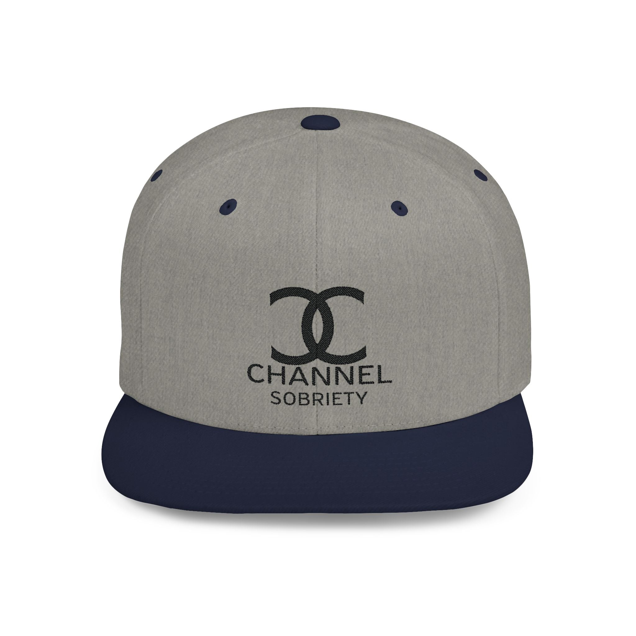 Channel Sobriety Luxury-Like High Fashion Fun Humor Motivational Inspired AA NA 12-step Sober Recovery Gift Flat Bill Snapback