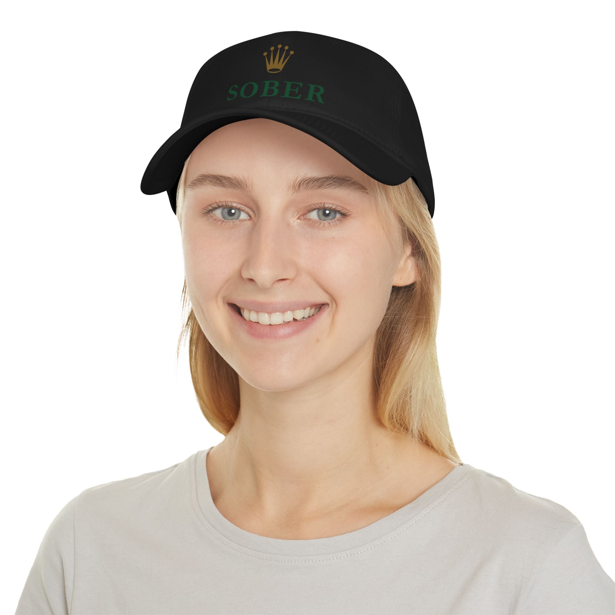 Sober Luxury-Like High Fashion Fun Humor Motivational Inspired AA NA 12-step Sobriety Recovery Gift Low Profile Baseball Cap