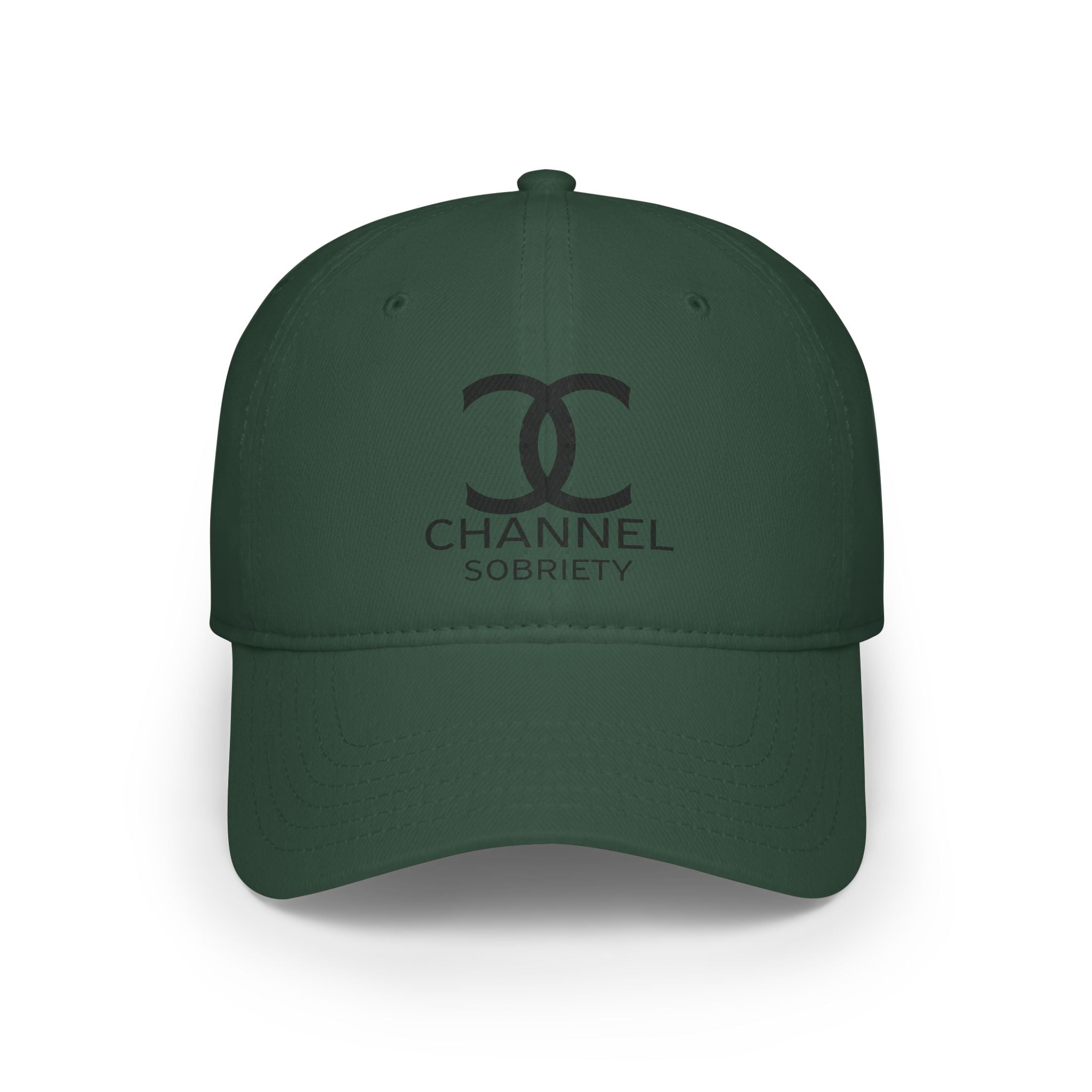 Channel Sobriety Luxury-Like High Fashion Fun Humor Motivational Inspired AA NA 12-step Sober Recovery Gift Low Profile Baseball Cap