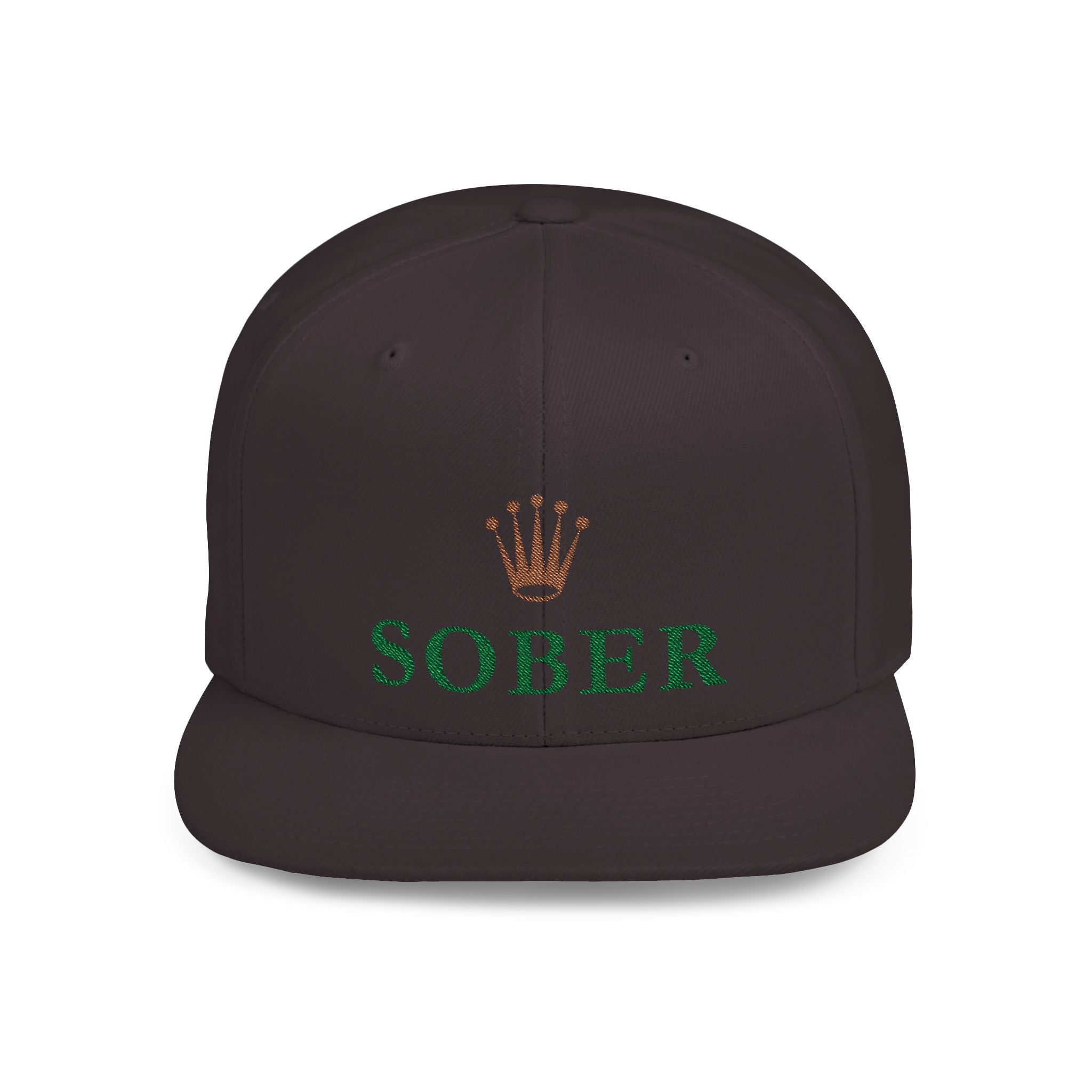 Sober Luxury-Like High Fashion Fun Humor Motivational Inspired AA NA 12-step Sobriety Recovery Gift Flat Bill Snapback