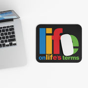 b-Life on Life's Terms AA NA Sayings Slogans 12-step Motivational Inspired Recovery Support Gifts Mouse Pad (Rectangle)