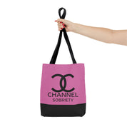 Channel Sobriety Luxury-like High Fashion Fun Humor Motivational Inspired AA NA 12-step Recovery Gift Tote Bag