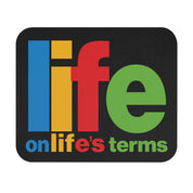 b-Life on Life's Terms AA NA Sayings Slogans 12-step Motivational Inspired Recovery Support Gifts Mouse Pad (Rectangle)