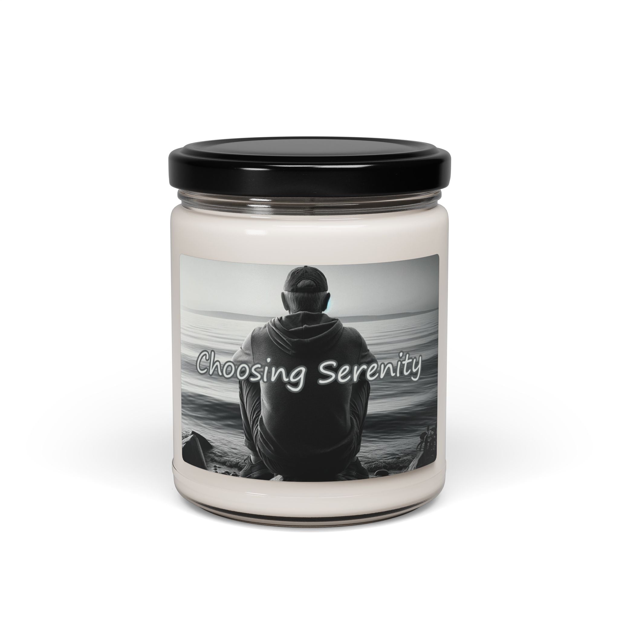 Choosing Serenity Older Men in Recovery AA NA Sobriety 12-Step Clean Sober Gifts Scented Soy Candle, 9oz