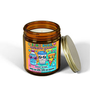 Zero Buzz Infinite Charm Clean and Sober AA NA Fun Colorful Sobriety Recovery Street Art 12-step Gifts Scented Candles, Coconut Apricot Wax (4oz, 9oz)