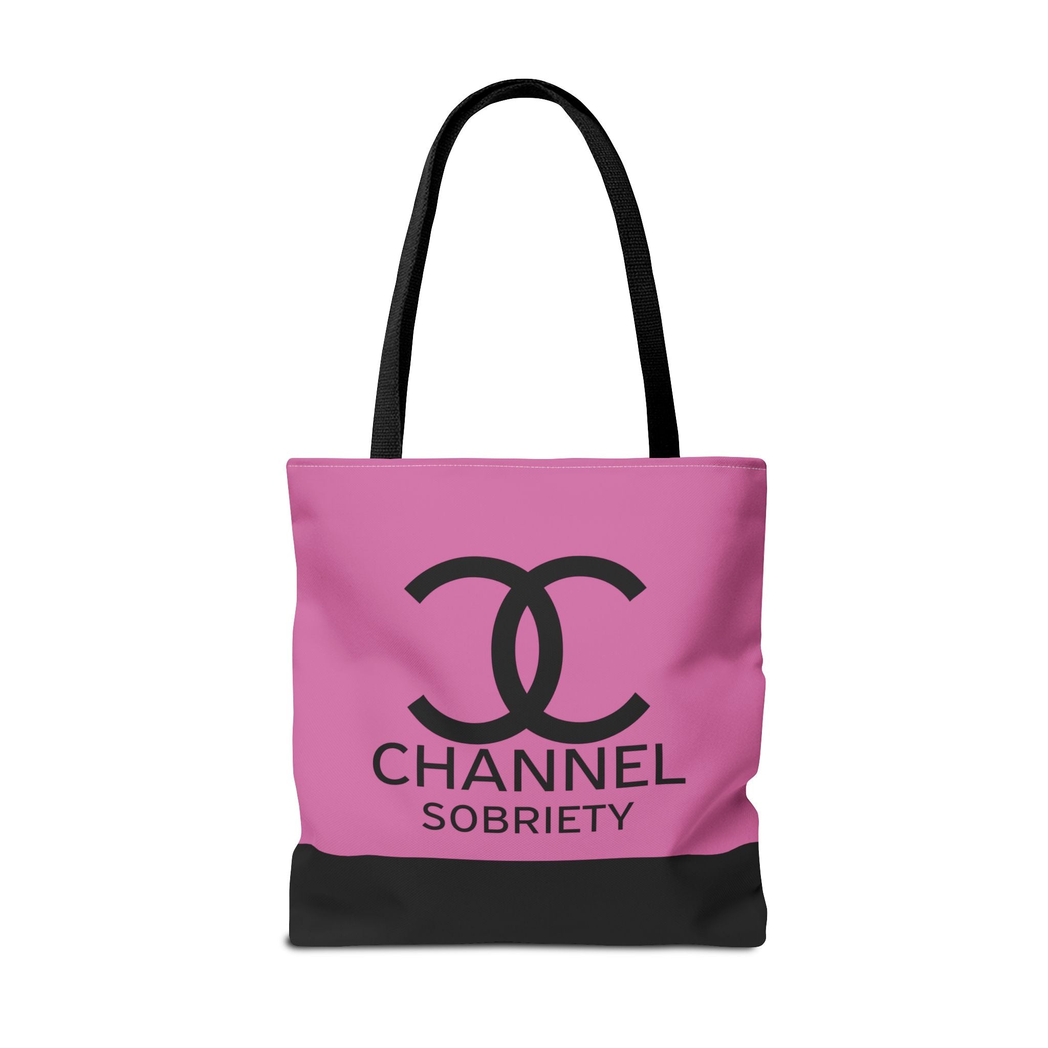 Channel Sobriety Luxury-like High Fashion Fun Humor Motivational Inspired AA NA 12-step Recovery Gift Tote Bag