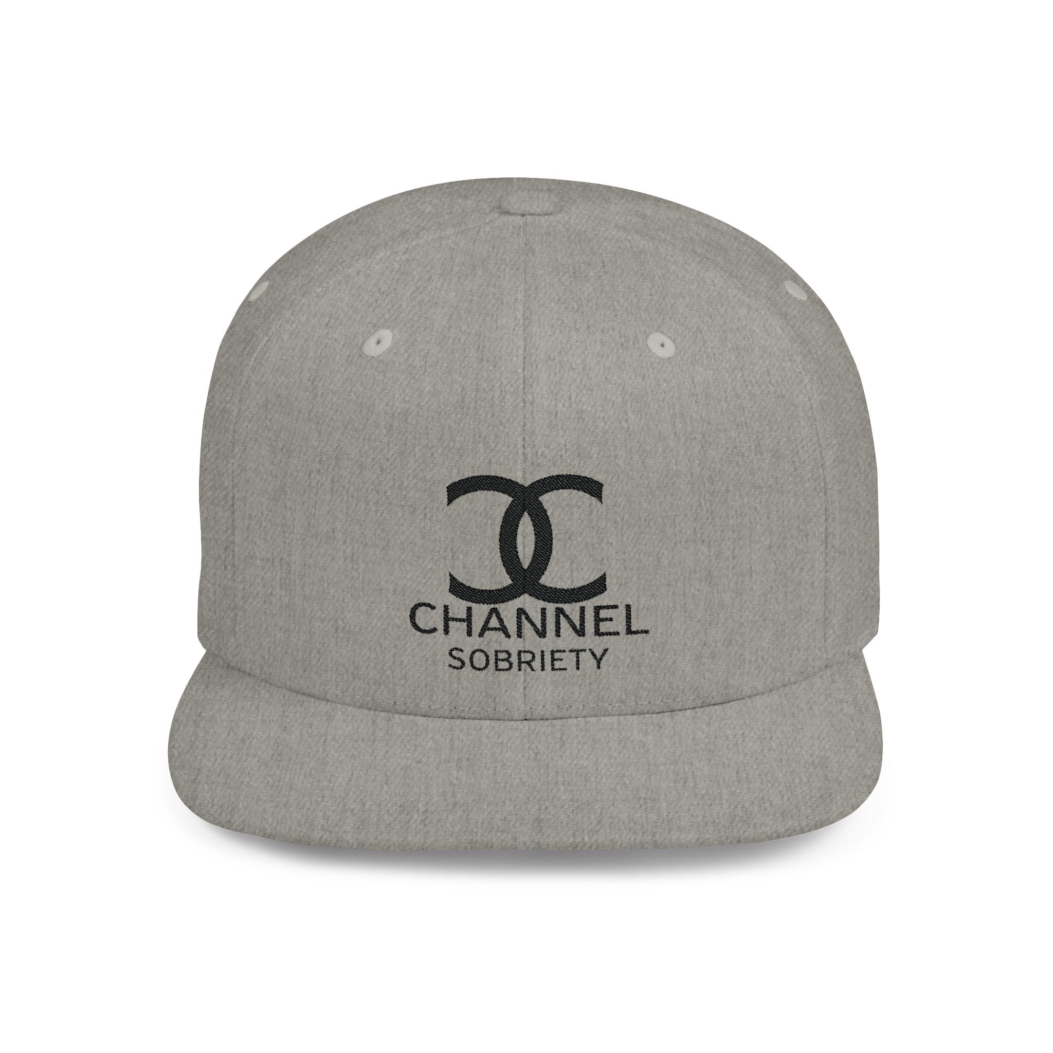 Channel Sobriety Luxury-Like High Fashion Fun Humor Motivational Inspired AA NA 12-step Sober Recovery Gift Flat Bill Snapback