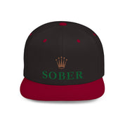 Sober Luxury-Like High Fashion Fun Humor Motivational Inspired AA NA 12-step Sobriety Recovery Gift Flat Bill Snapback