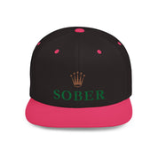 Sober Luxury-Like High Fashion Fun Humor Motivational Inspired AA NA 12-step Sobriety Recovery Gift Flat Bill Snapback