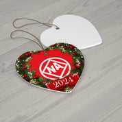 NA Circle Diamond Logo Rehab Recovery 12-Step Support Motivational Inspired Gifts 2024 Ceramic Holiday Christmas Tree Ornament, 4 Shapes