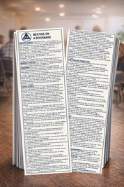 AA Meeting on a Bookmark Double-Sided Glossy Cardstock Paper 12-Step Meeting Script Format Readings