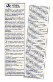 AA Meeting on a Bookmark Double-Sided Glossy Cardstock Paper 12-Step Meeting Script Format Readings