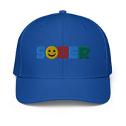 Sober Smiley Face Multi color Fun Humor Motivational Inspired AA NA Sobriety Recovery 12-step Gifts Adidas performance cap