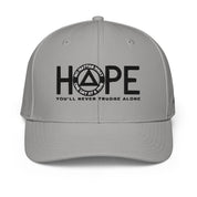 HOPE AA NA Black Logo No Matter What One Day at a Time Jakey Brand Adidas performance cap