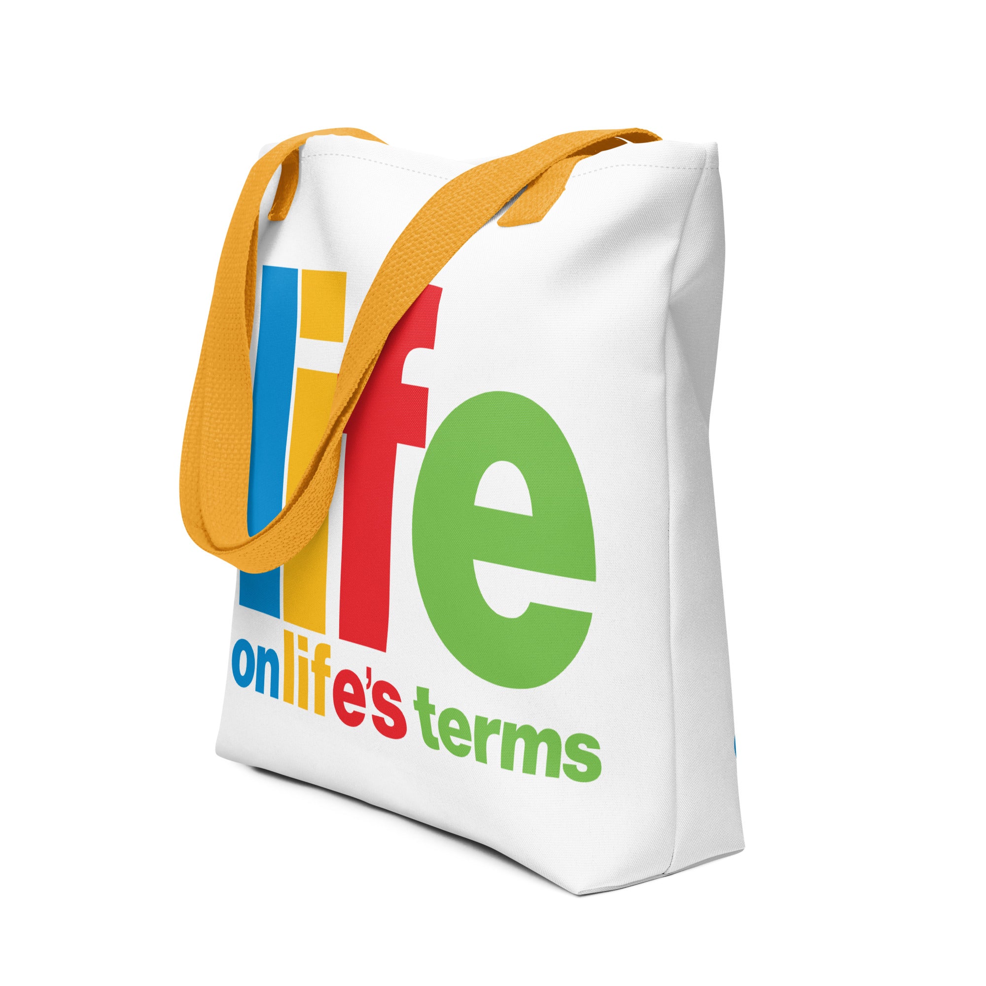 Life on Life's Terms AA NA Slogans Sayings 12-step Recovery Fun Popart Gift Tote bag