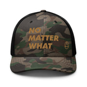 No Matter What Club AA NA 12-step Recovery Slogans Sayings Support Camouflage Mesh Snapback hat