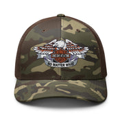 Motorcycle Wings Sober Cycles One Day at a Time No Matter What AA NA Slogans Sayings 12-Step Recovery Gifts Camouflage mesh snapback hat