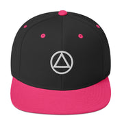 AA NA Circle Triangle Logo White Sobriety AA NA clean sober recovery gift Modern Snapback Hat