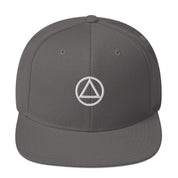 AA NA Circle Triangle Logo White Clean Sober 12-step Recovery Support Gift Modern Snapback Hat