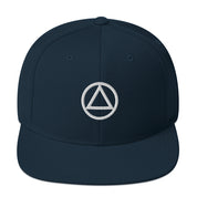 AA NA Circle Triangle Logo White Sobriety AA NA clean sober recovery gift Modern Snapback Hat