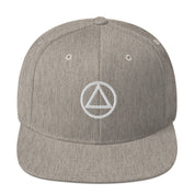 AA NA Circle Triangle Logo White Sobriety AA NA clean sober recovery gift Modern Snapback Hat