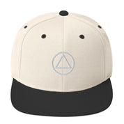 AA NA Circle Triangle Logo White Sobriety AA NA clean sober recovery gift Modern Snapback Hat