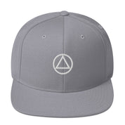 AA NA Circle Triangle Logo White Clean Sober 12-step Recovery Support Gift Modern Snapback Hat