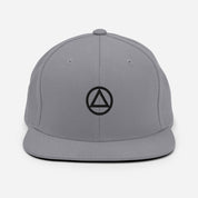 AA NA Circle Triangle Logo Black Clean Sober 12-step Recovery Support Gift Modern Snapback Hat