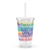 75 Inspirational AA NA Rehab Recovery 12-Step Clean Sober Color Sayings Slogans Clear plastic tumbler