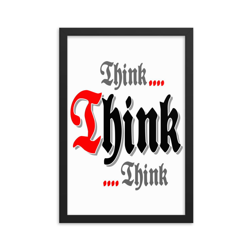 Think Think Think AA NA Alcoholic Addict Recovery Sayings Slogans 12-Step Meeting Decoration Inspirational Wall Poster