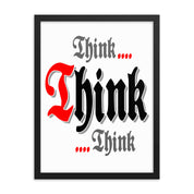 Think Think Think AA NA Alcoholic Addict Recovery Sayings Slogans 12-Step Meeting Decoration Inspirational Wall Poster