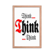 Think Think Think AA NA Alcoholic Addict Recovery Sayings Slogans 12-Step Meeting Decoration Inspirational Wall Poster