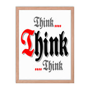 Think Think Think AA NA Alcoholic Addict Recovery Sayings Slogans 12-Step Meeting Decoration Inspirational Wall Poster