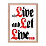 Live and Let Live AA NA Alcoholic Addict Recovery Sayings Slogans 12-Step Meeting Décor Inspirational Wall Poster