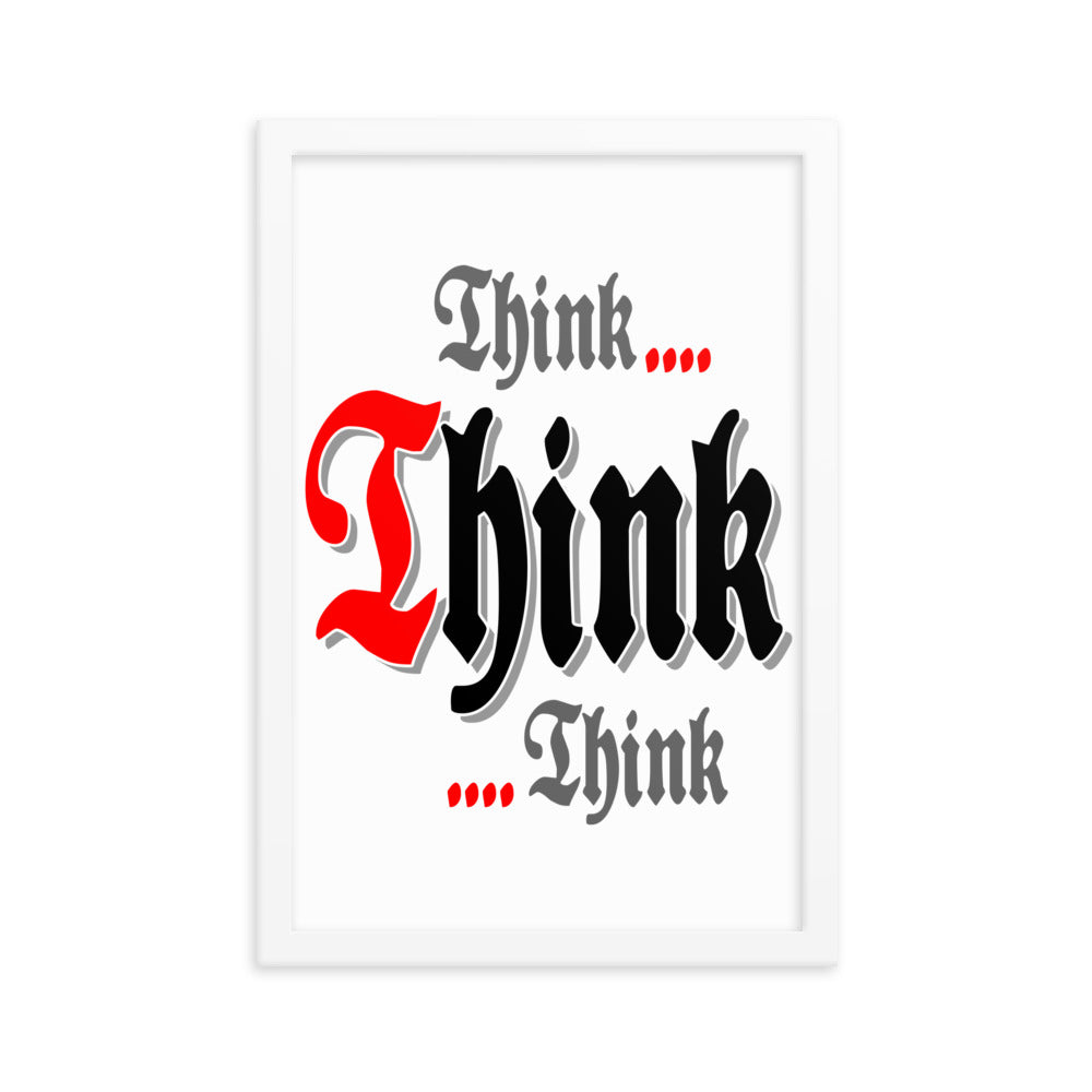 Think Think Think AA NA Alcoholic Addict Recovery Sayings Slogans 12-Step Meeting Decoration Inspirational Wall Poster