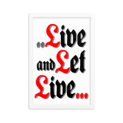 Live and Let Live AA NA Alcoholic Addict Recovery Sayings Slogans 12-Step Meeting Décor Inspirational Wall Poster