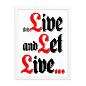 Live and Let Live AA NA Alcoholic Addict Recovery Sayings Slogans 12-Step Meeting Décor Inspirational Wall Poster