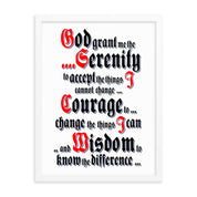 Serenity Prayer AA NA Alcoholic Addict Recovery Sayings Slogans 12-Step Meeting Decoration Inspirational Wall Poster