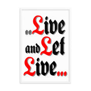 Live and Let Live AA NA Alcoholic Addict Recovery Sayings Slogans 12-Step Meeting Décor Inspirational Wall Poster