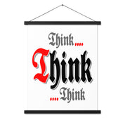 Think think think AA NA 12-step Recovery Meeting Room Wall Poster with hangers